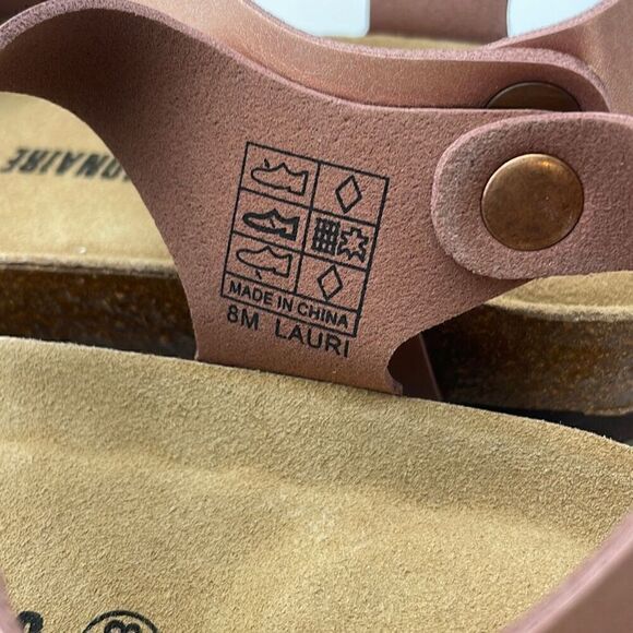 CUSHIONAIRE Women's Cork footbed Sandal SIZE 8 ROSEGOLD - Picture 5 of 8